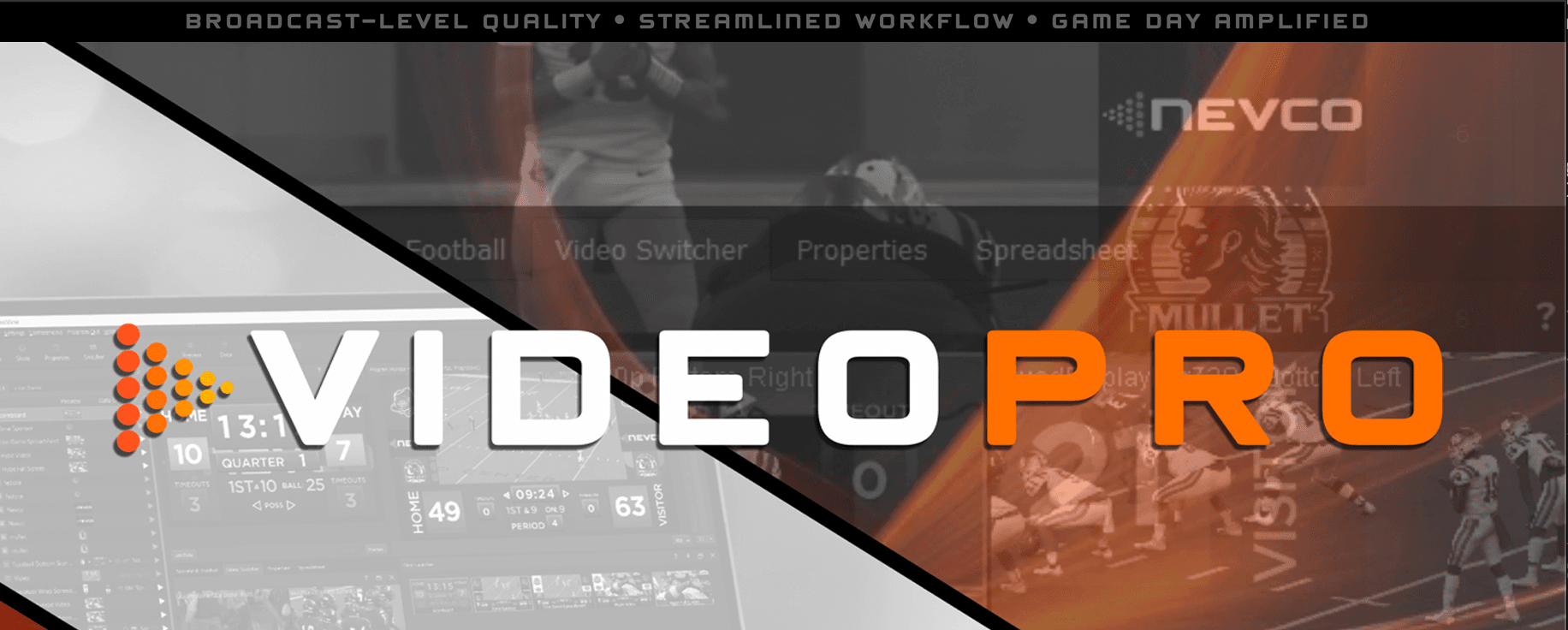 VideoPro professional videoboard production software interface