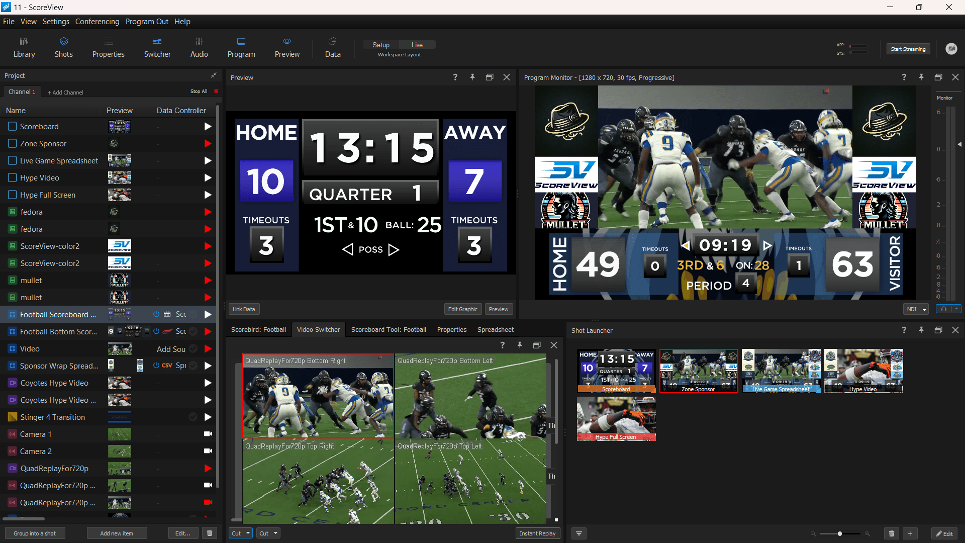 VideoPro studio overview with media integration